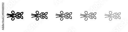 Blowing wind icon flat simple outline logo