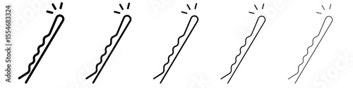 bobby pins icon flat simple outline logo