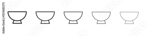 Bowl icon flat simple outline logo