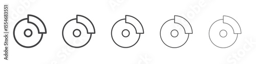 Brake pads icon flat simple outline logo