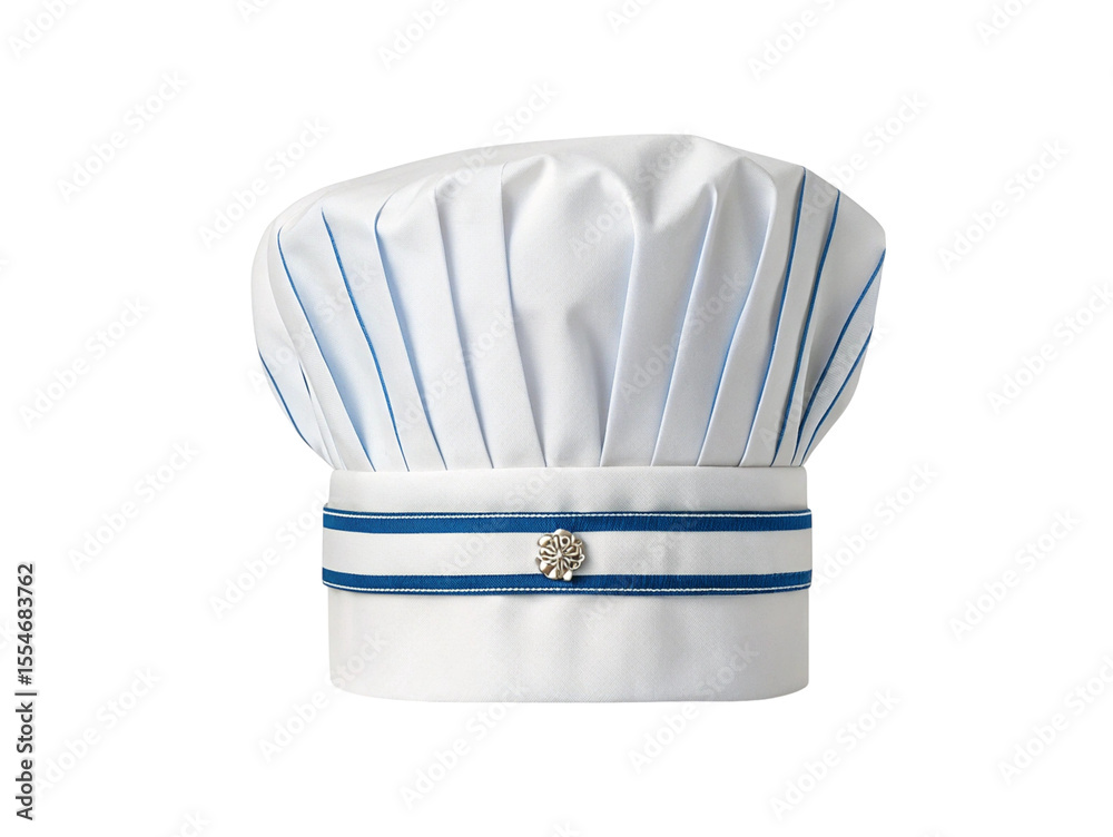 Elegant Chef's Hat with Blue Accents Studio Shot transparent background Generative AI Elegant Chef's Hat with Blue Accents Studio Shot transparent background Generative AI
