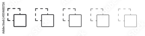 Bring to front icon flat simple outline logo