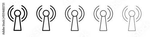 Broadcast Icon flat simple outline logo