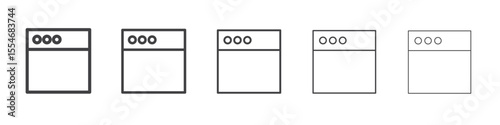 Browser icon flat simple outline logo