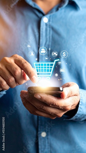 Online Shopping Concept With Mobile Phone
