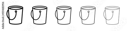 bucket icon flat simple outline logo