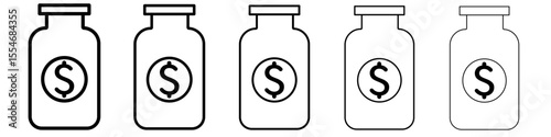 Business Remedy icon flat simple outline logo