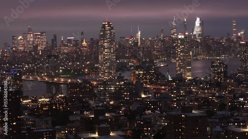 Wallpaper Mural Aerial view of the New York City skyline an a rainy night Torontodigital.ca