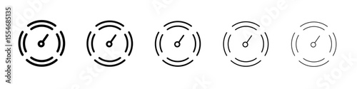 Car speedometer icon flat simple outline logo