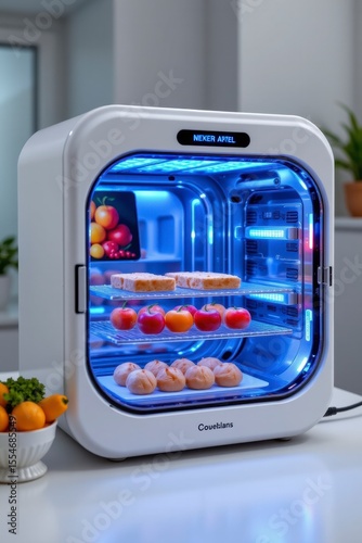Fresh fruits and vegetables stored inside a refrigerator representing a healthy food concept