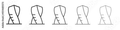 Cayan tower icon flat simple outline logo
