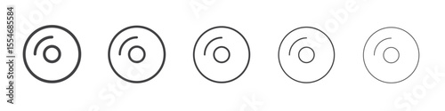 Cd icon flat simple outline logo