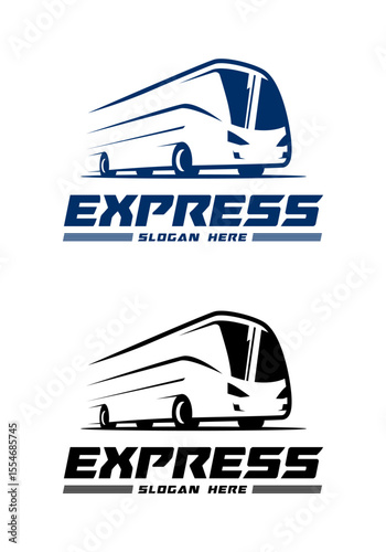 modern express bus travel logo abstract design