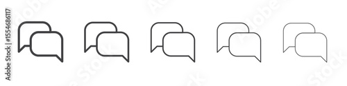 Chats icon flat simple outline logo