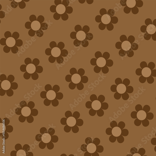 Gender Neutral Floral Seamless Vector Background Stock Vector