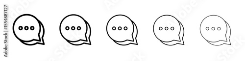 Comment icon flat simple outline logo