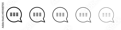 Comments icon flat simple outline logo