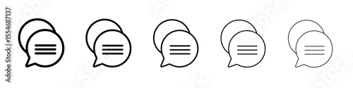 Comment icon flat simple outline logo