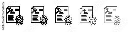 Compliance icon flat simple outline logo
