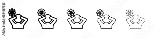 Complexity icon flat simple outline logo