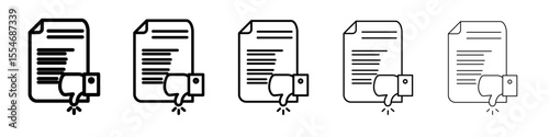 Complaint icon flat simple outline logo