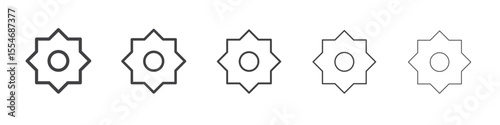 Config icon flat simple outline logo