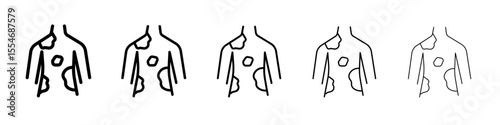 Contact Dermatitis icon flat simple outline logo