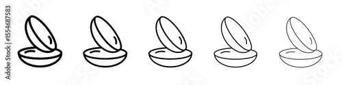 contact lenses icon flat simple outline logo
