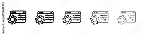 control panel icon flat simple outline logo