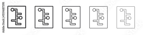 Controller icon flat simple outline logo
