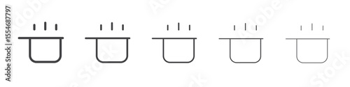 Cooking icon flat simple outline logo