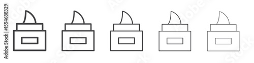 Cream icon flat simple outline logo