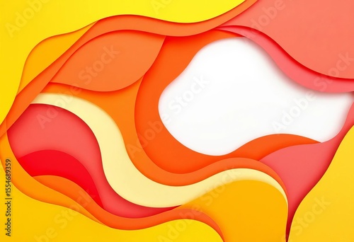 Abstract paper cut background with smooth wavy layers in warm and cool tones, creating a vibrant, colorful design,  graphic,  purple