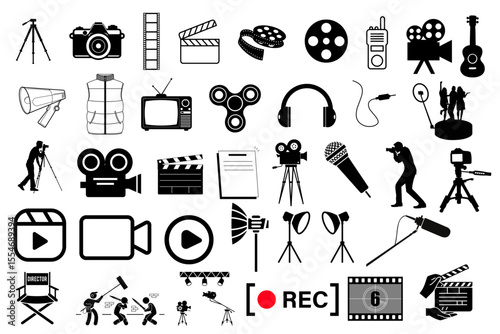 Film making and Video Production Icon Set 36