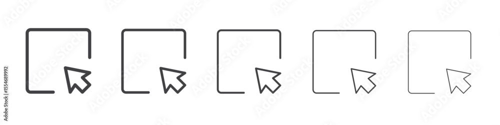 Cursor icon flat simple outline logo Cursor icon flat simple outline logo