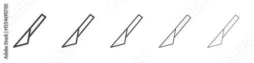 Cutter icon flat simple outline logo