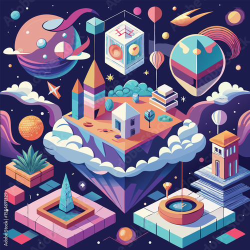 - Dreamlike compositions with floating elements, distorted proportions, and unexpected color palettes are captivating audiences..eps