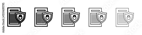 data protection icon flat simple outline logo