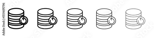 Data Recovery icon flat simple outline logo