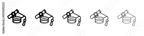 Degree icon flat simple outline logo