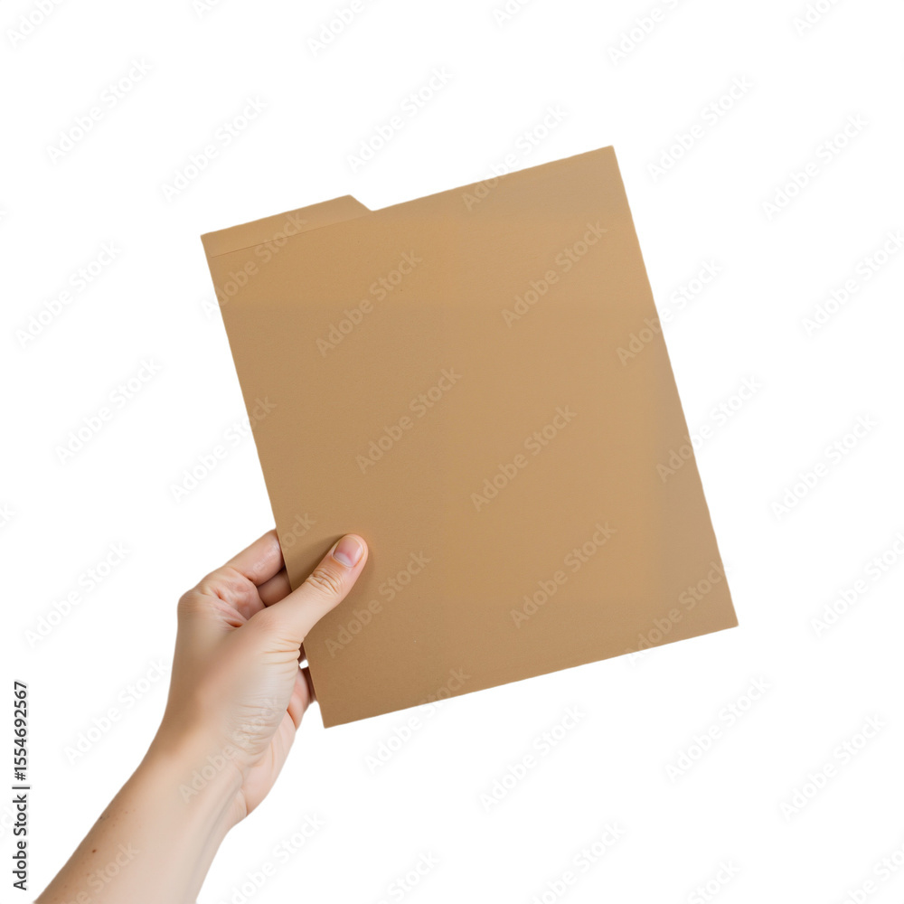 custom made wallpaper toronto digitalHand Holding Brown Folder with Minimalist Design Against White Background