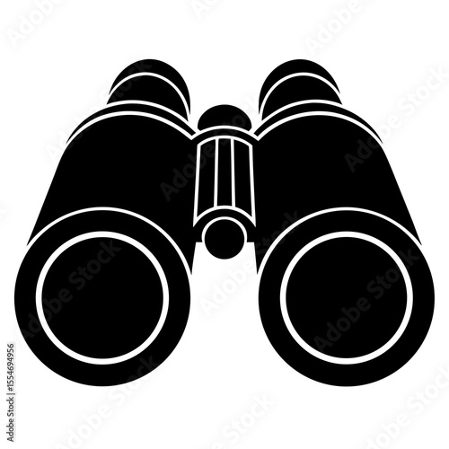 binoculars on white background