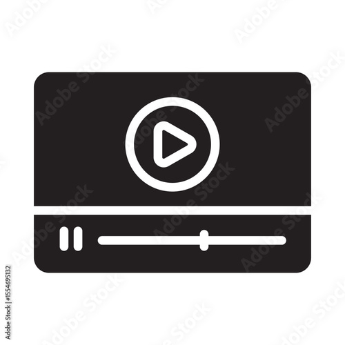 Video tutorials Vector Icon which can easily modify or edit