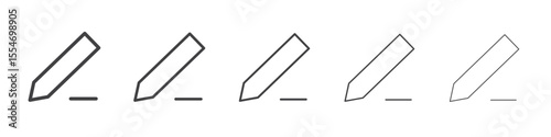 Edit icon flat simple outline logo