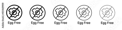 egg free icon flat simple outline logo