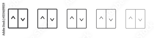 Elevator icon flat simple outline logo