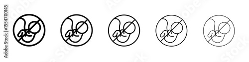 Embryo Child icon flat simple outline logo