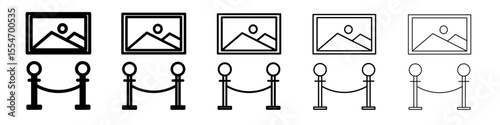 Exhibit icon flat simple outline logo
