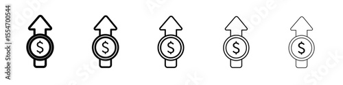 Expensive icon flat simple outline logo