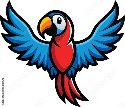 vector illustration of a cartoon bird